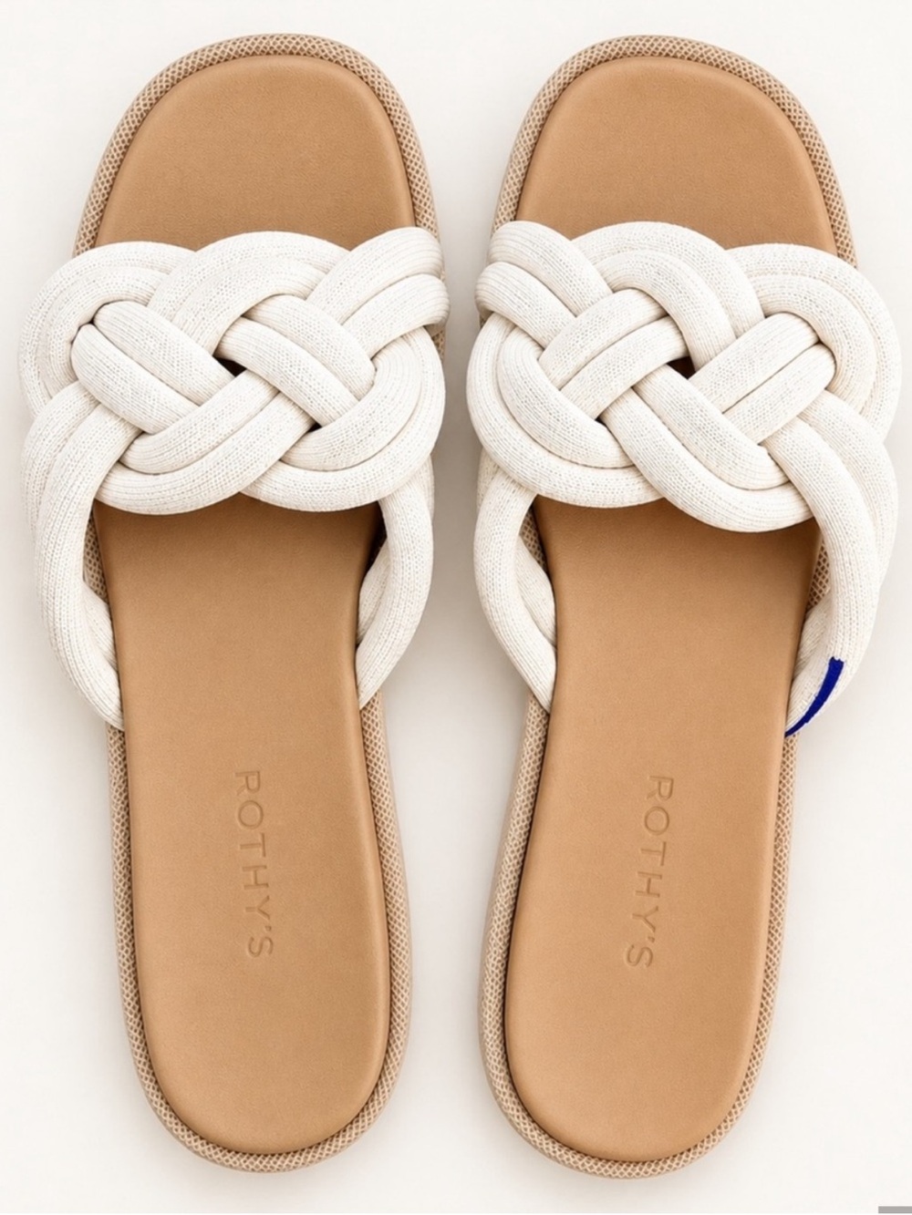 ROTHY’S The Summer Sandal in White Sand Size 7 NWOB